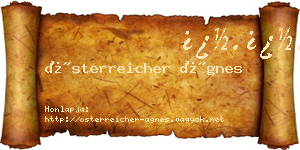 Österreicher Ágnes névjegykártya
